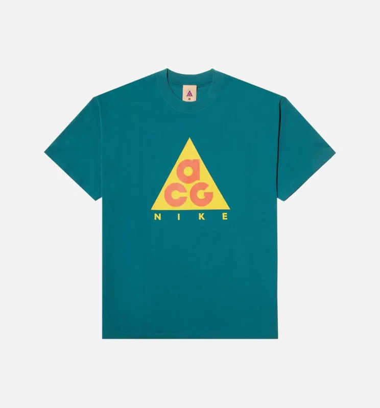 ACG Giant Logo Short Sleeve Tee Mens T-Shirt - Teal/Yellow/Red made by Nike