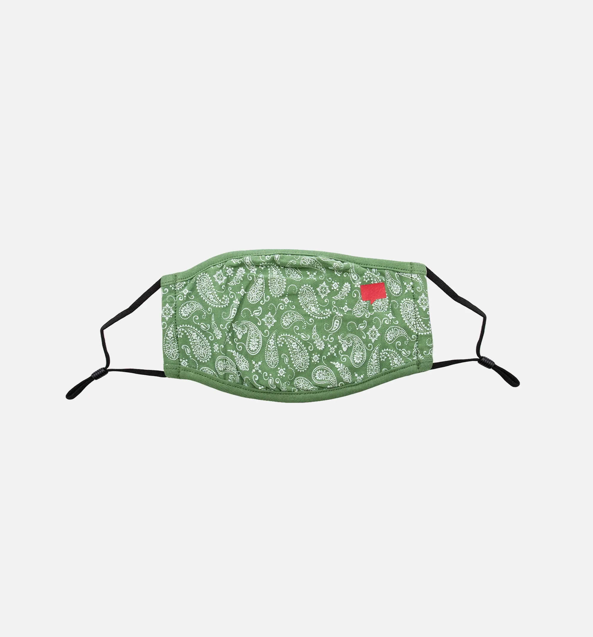 Paisley Face Mask - Green/White/Black sold by Nice Kicks Retail