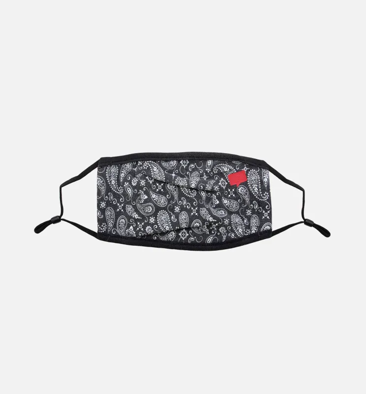 Paisley Face Mask - Black/White sold by Nice Kicks Retail