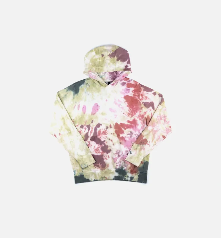 Pullover Tie Dye Mens Hoodie - Dark Beetroot/White/Grey made by Nike