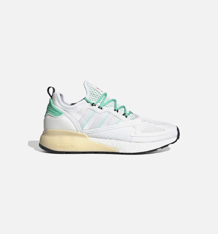 ZX 2K Boost Mens Lifestyle Shoe - White/Grey/Green made by Adidas