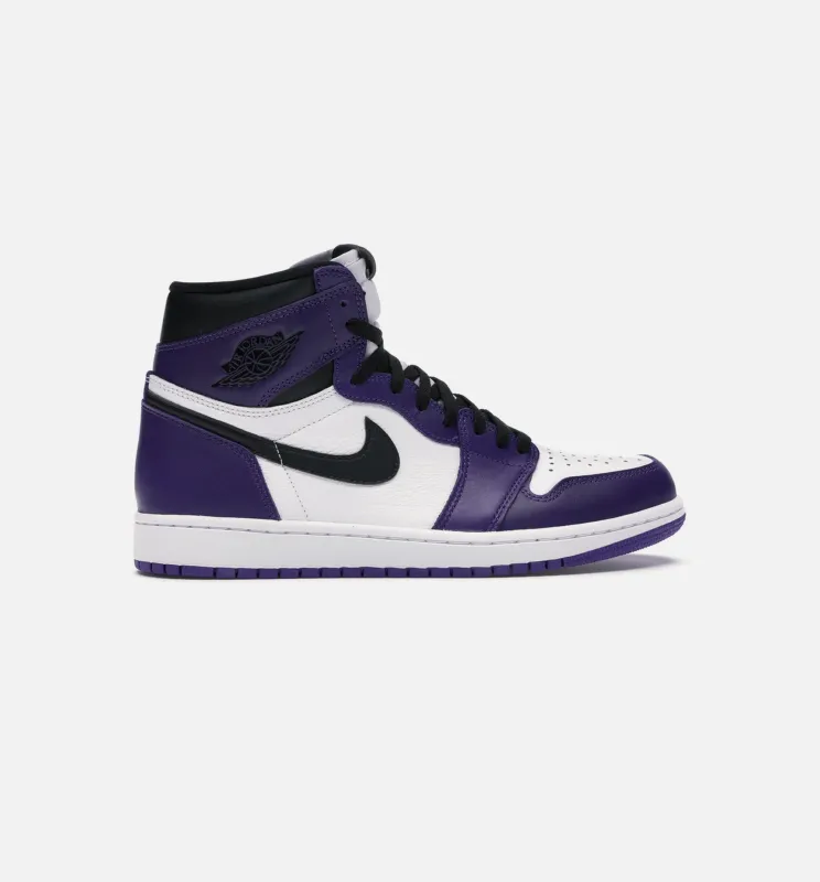 Air Jordan 1 Retro High Top OG Mens Lifestyle Shoe - White/Court Purple/Black Limit One Per Customer made by Jordan