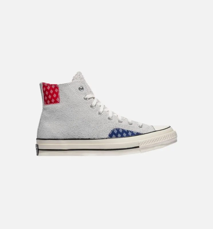 Twisted Prep Chuck Taylor 70 High Top Mens Lifestyle Shoe -Grey/Bone/Blue/Red/Black made by Converse