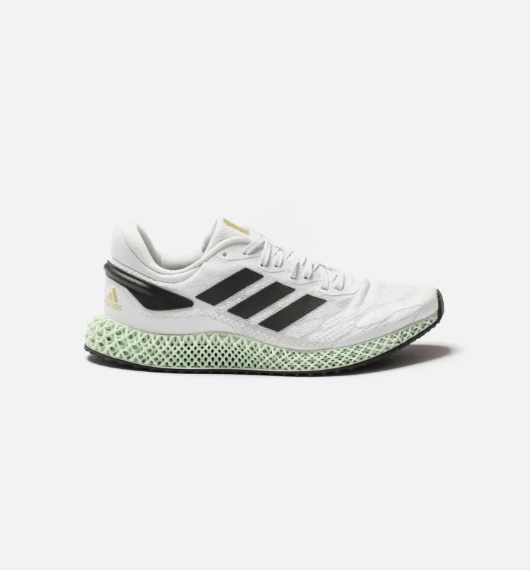4D Run 1.0 Mens Running Shoe - White/Black/Gold Metallic/Mint made by Adidas