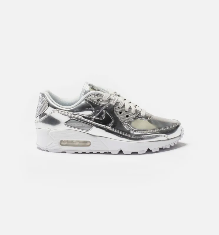 Air Max 90 Womens Running Shoe - Platinum/Silver/Light Grey made by Nike