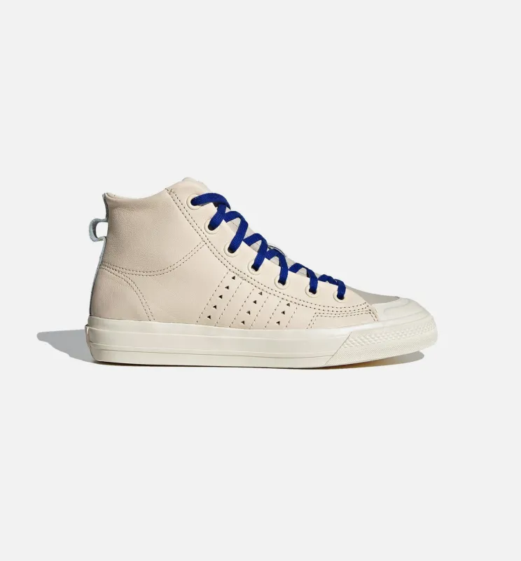 Nizza High Top Rf Mens Lifestyle Shoe - Cream/Blue made by Adidas