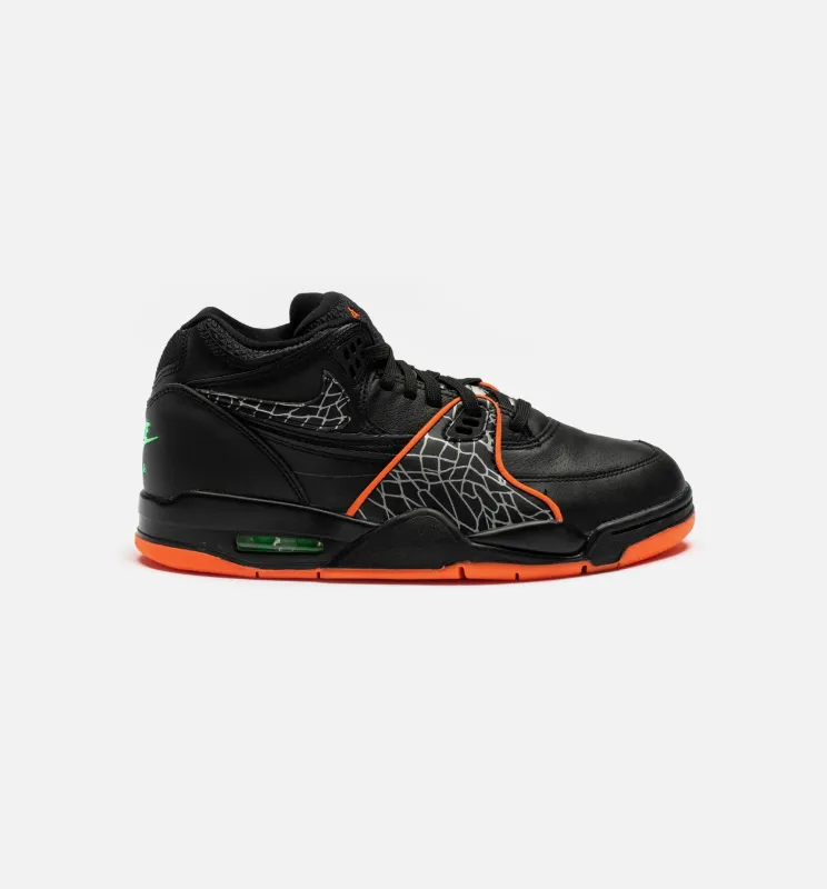 Air Flight 89 All-Star Mens Basketball Shoe - Black/Blaze Orange- Green Strike made by Nike