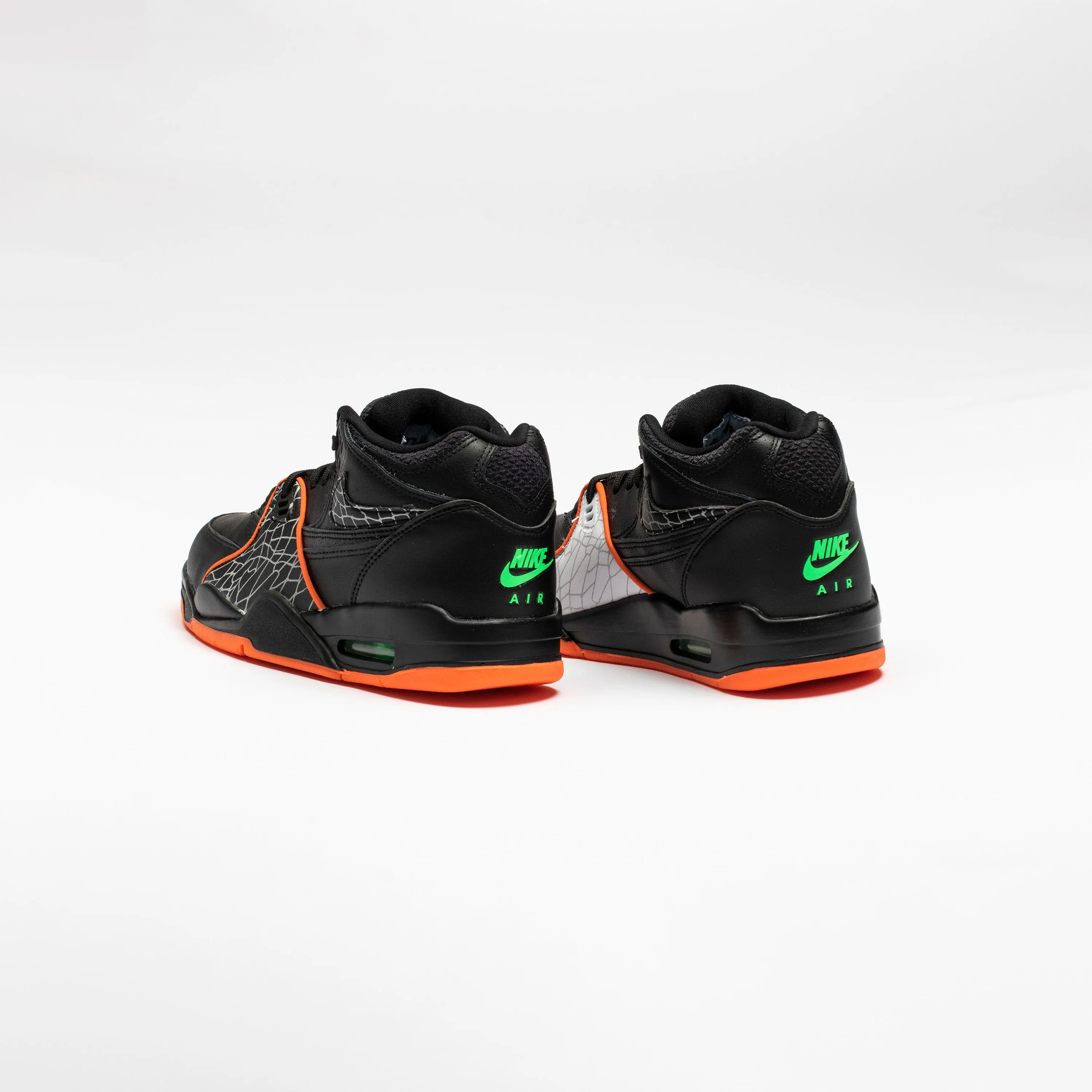 Air Flight 89 All-Star Mens Basketball Shoe - Black/Blaze Orange- Green Strike sold by Nice Kicks Retail product image thumbnail 3