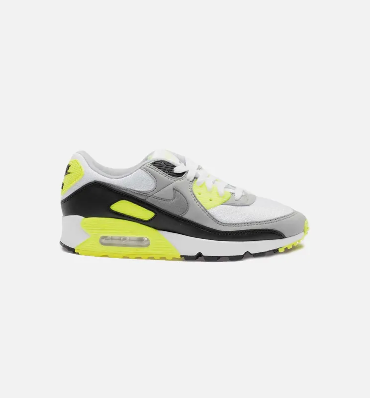 Air Max 90 Volt Mens Lifestyle Shoe - White/Grey/Volt made by Nike