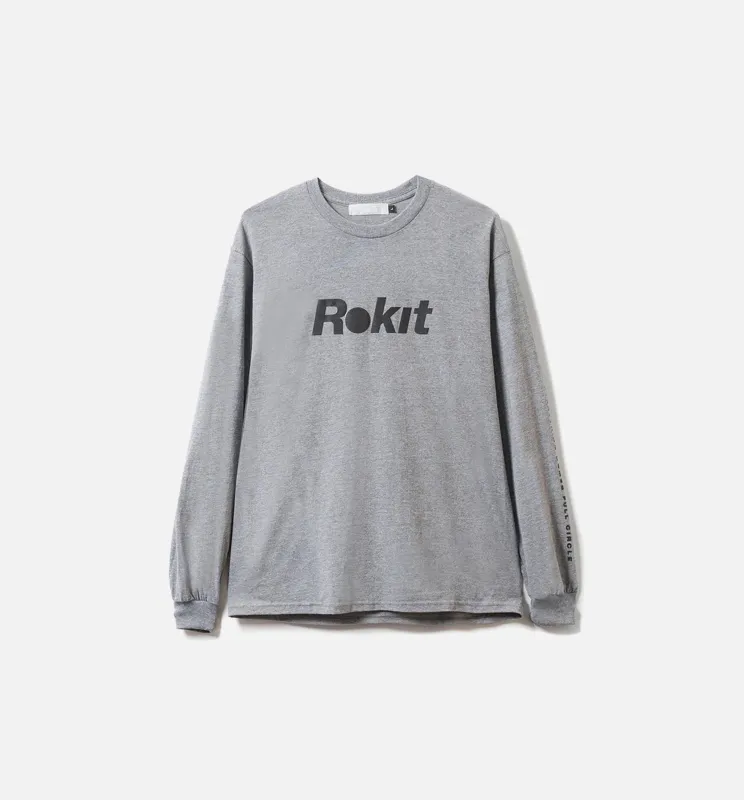 Oblique Mens Long Sleeve T-Shirt - Grey sold by Nice Kicks Retail