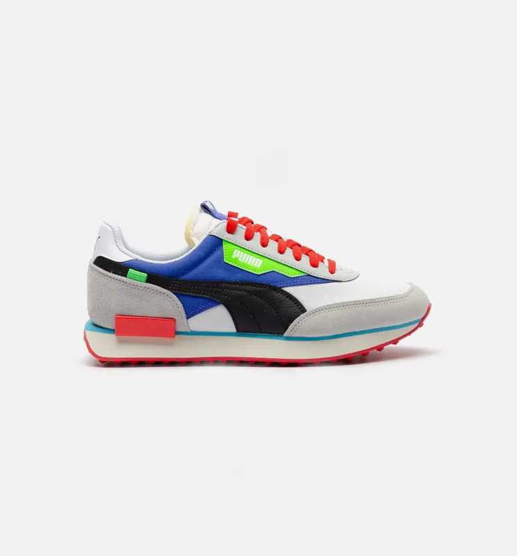 Future Rider Ride On Mens Lifestyle Shoe - Blue/Grey/Red made by Puma