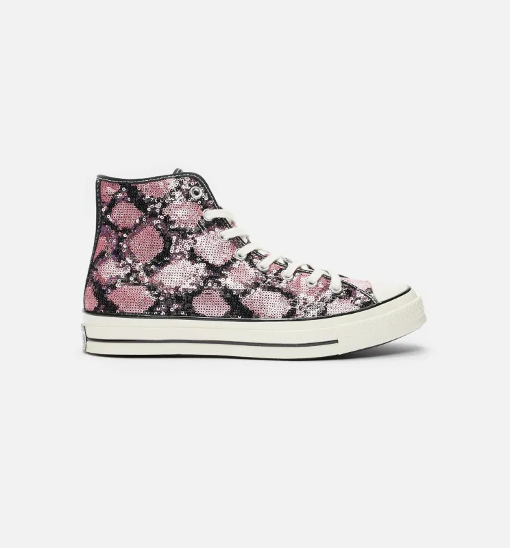 Chuck Taylor All Star Sequin High Top Mens Lifestyle Shoe - Black/Pink made by Converse