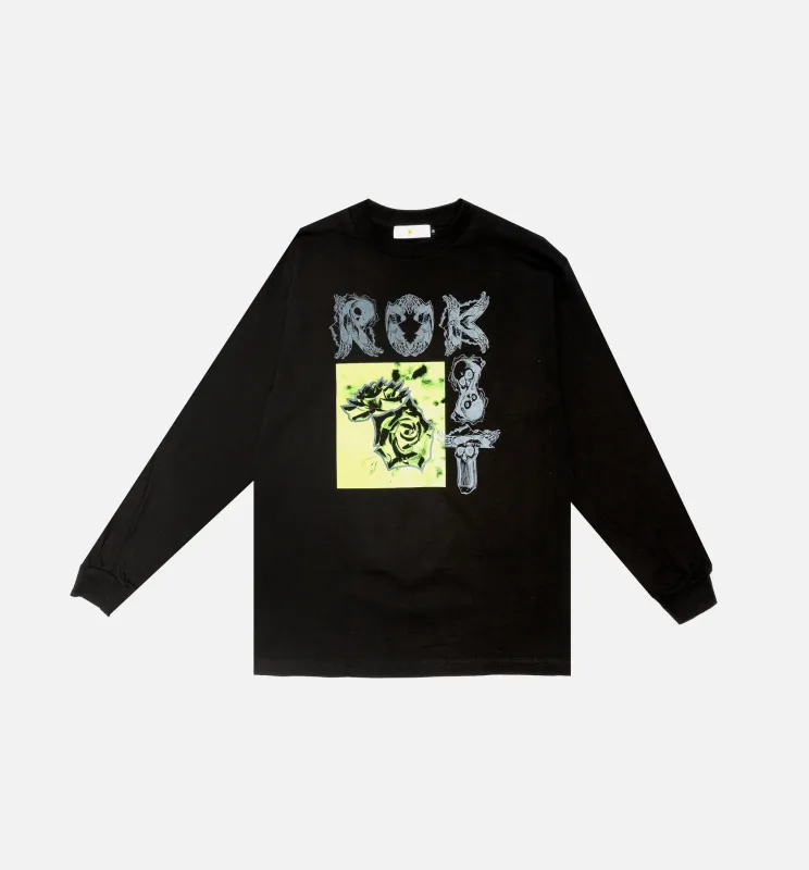 Rosette Mens Longsleeve T-Shirt - Black sold by Nice Kicks Retail