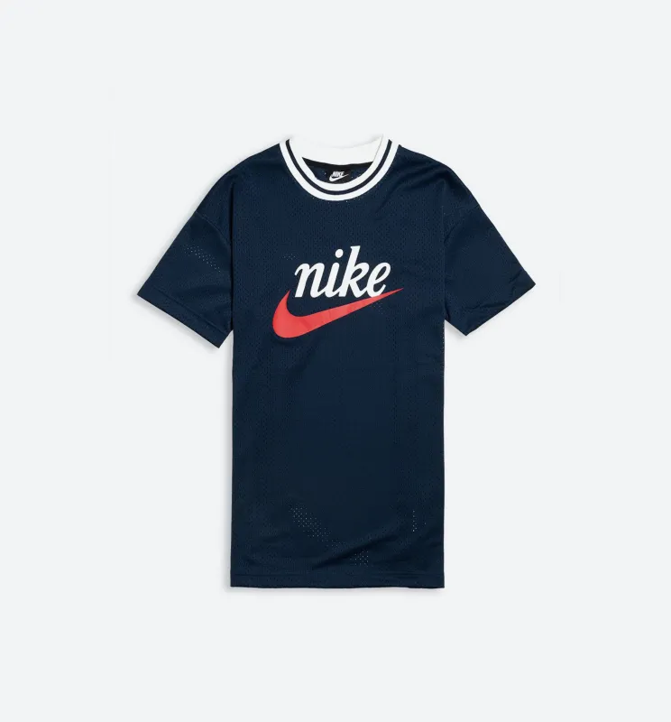 Sportswear Heritage Mesh Logo Short Sleeve Mens T-Shirt - Navy made by Nike