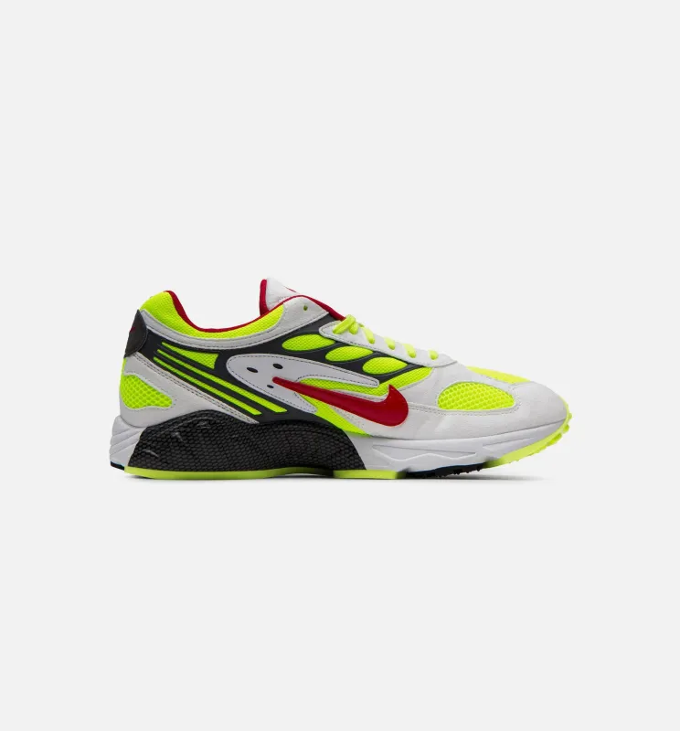 Air Ghost Racer Mens Running Shoe - White/Neon Yellow/Atom Red/Dark Grey made by Nike
