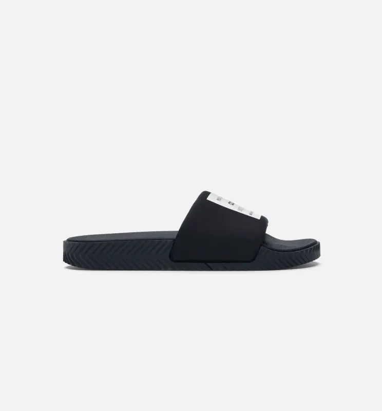adidas by Alexander Wang Black Adilette Lycra Men Slides - Black /White made by Nice Kicks Retail