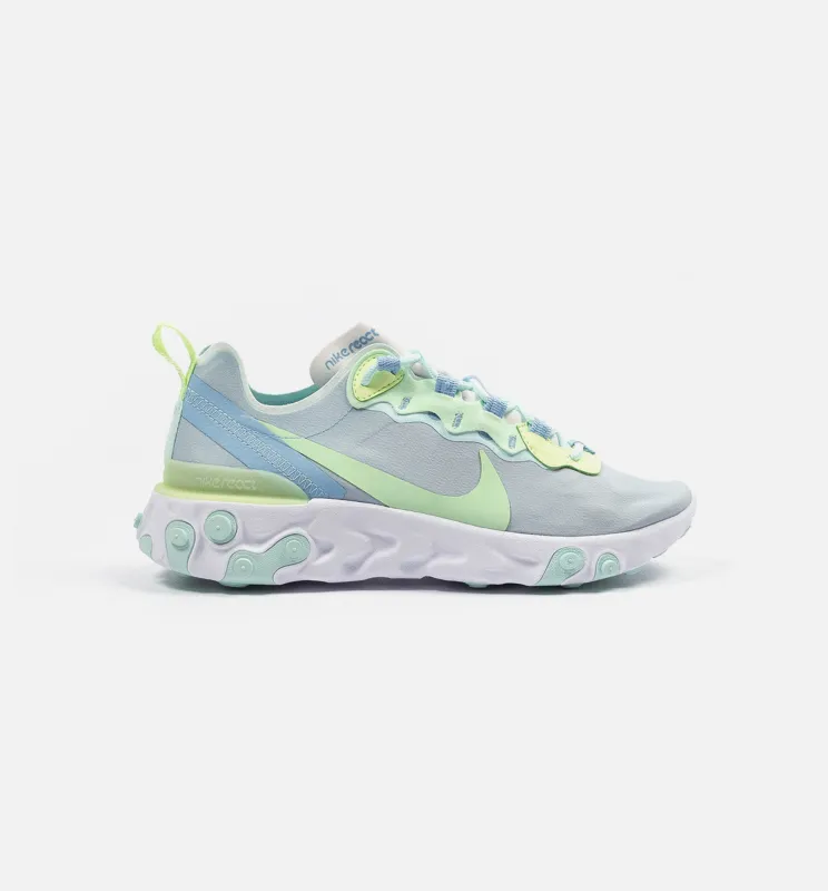 React Element 55 Womens Lifestyle Shoe - White/Frosted Spruce-Barely Volt made by Nike