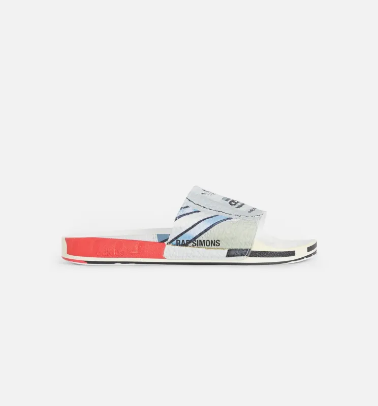 Rs Micro Adlette Slides Mens Slides - Silver Metallic/Bright Red made by Adidas