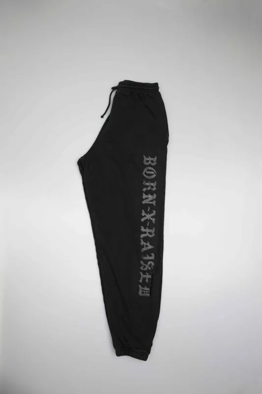 Flocked Sweatpant Mens Pants - Black made by Nice Kicks Retail