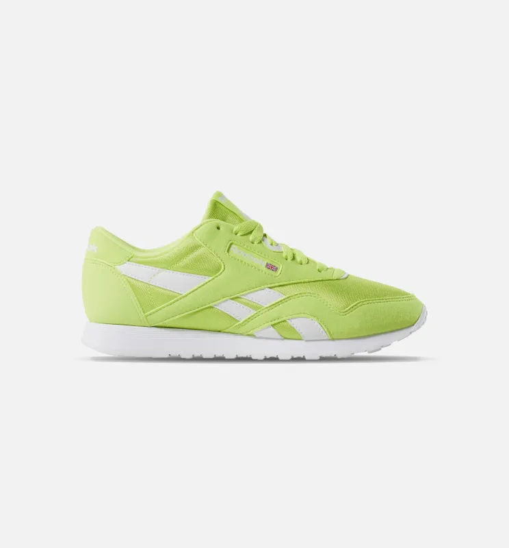 Classic Nylon Color Mens Shoe - Neon Lime/White made by Reebok