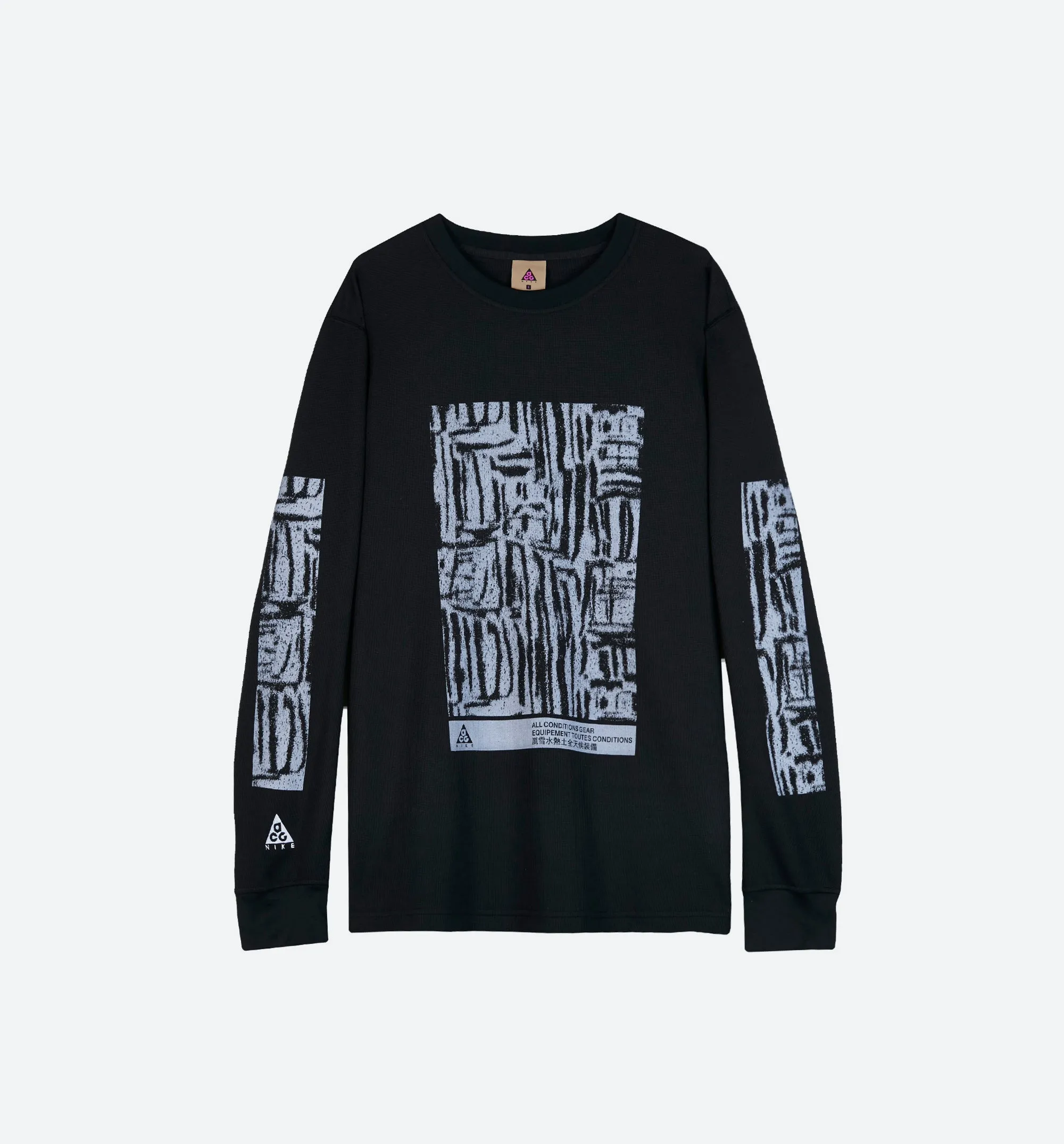NRG ACG Waffle Long Sleeve Mens Shirt - Black/Black sold by Nice Kicks Retail