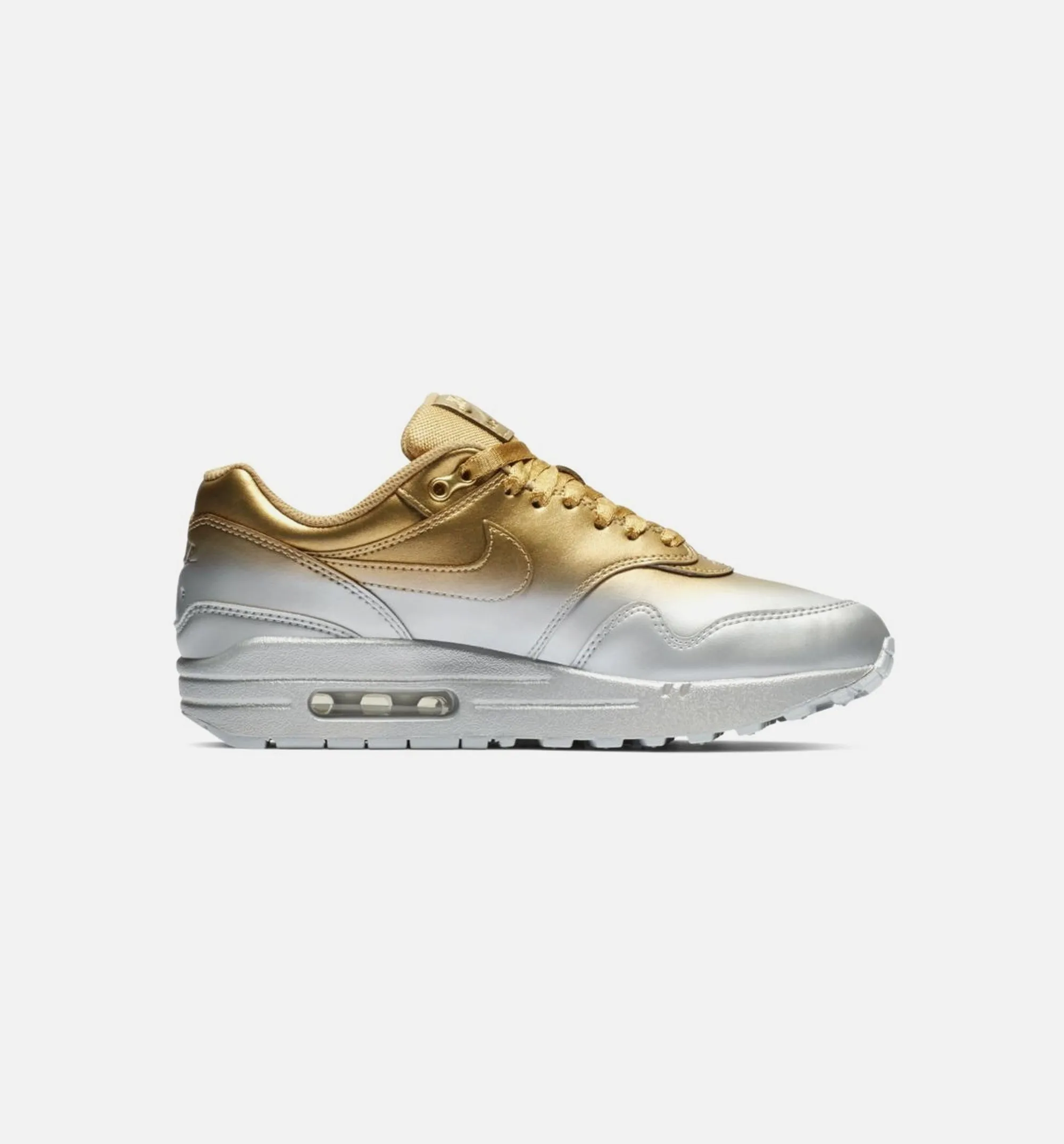 Air Max 1 LX Spray Paint Womens Shoe - Metallic Silver/Metallic Gold sold by Nice Kicks Retail
