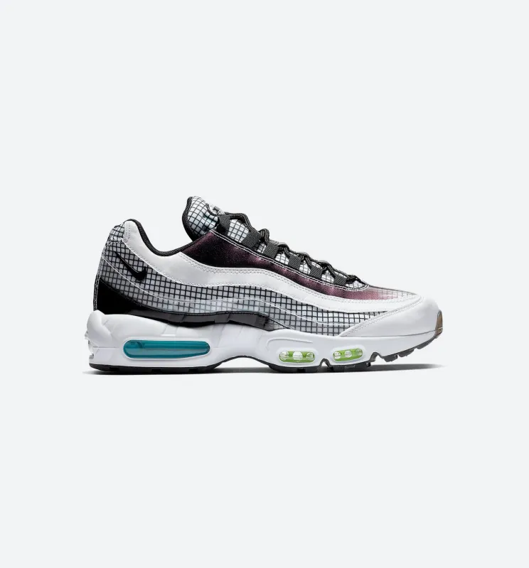 Air Max 95 Grid Pack Mens Shoe - White/Black/Blue Glaze/Lime Blast made by Nike