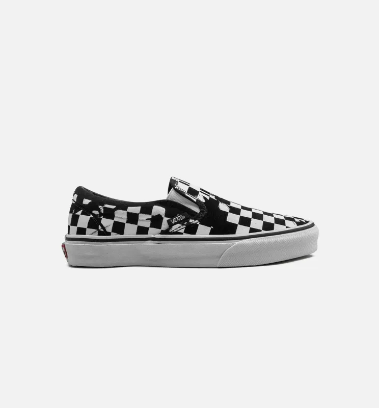 Overprint Check Classic Slip On Mens Shoe -  Checkerboard Black/White made by Vans