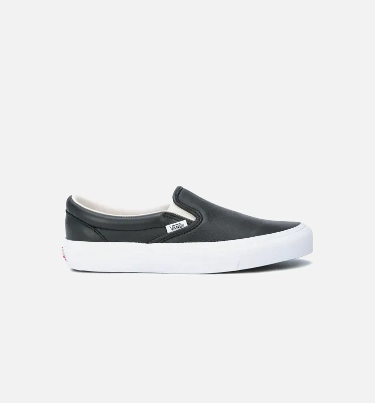 OG Classic Slip On LX Mens Shoe - Black Leather/White made by Vans