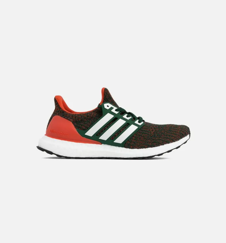 Ultraboost 4.0 Miami Hurricanes Mens Shoe - Dark Green/Cloud White/Collegiate Orange made by Adidas