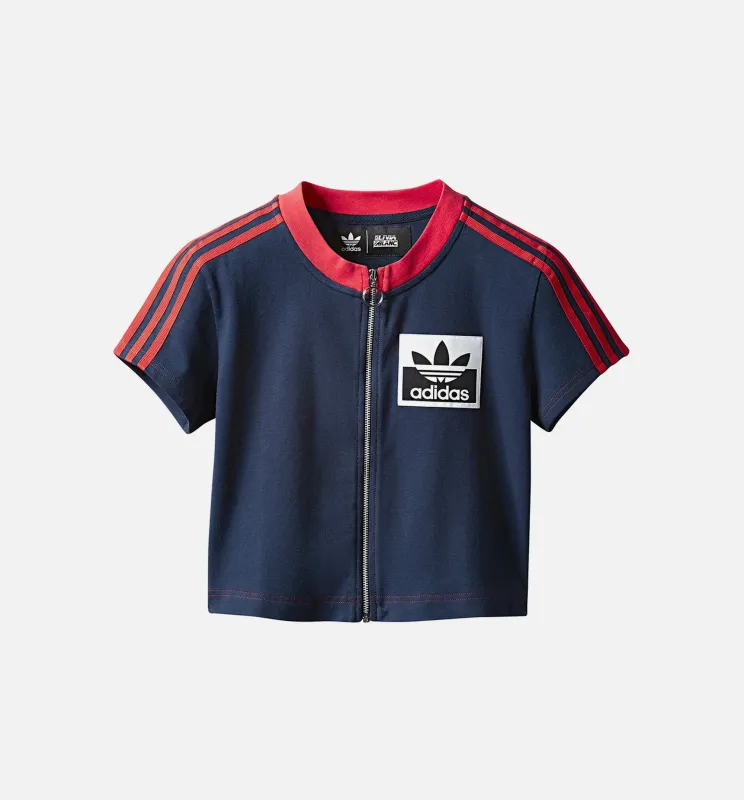 Olivia Oblanc X adidas X Kendall Jenner Womens Crop Top - Navy/Red made by Adidas