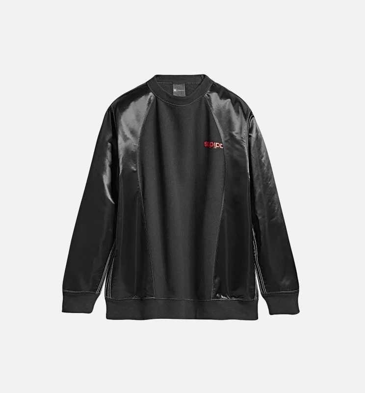 Alexander Wang Crew Neck Long Sleeve Mens Pullover - Black/Red made by Adidas
