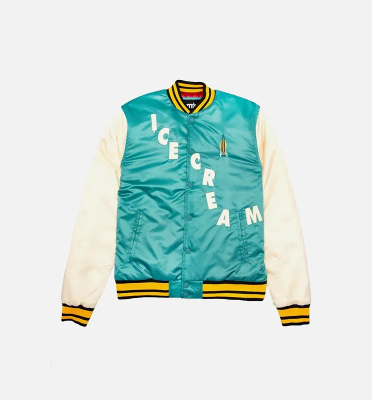 Retro Mens Varsity Jacket - Teal/Multi made by Billionaire Boys Club