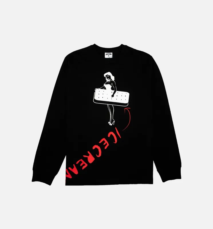 Streetwear Collection Sandwich Mens Long Sleeve T-Shirt - Black/Black made by Billionaire Boys Club