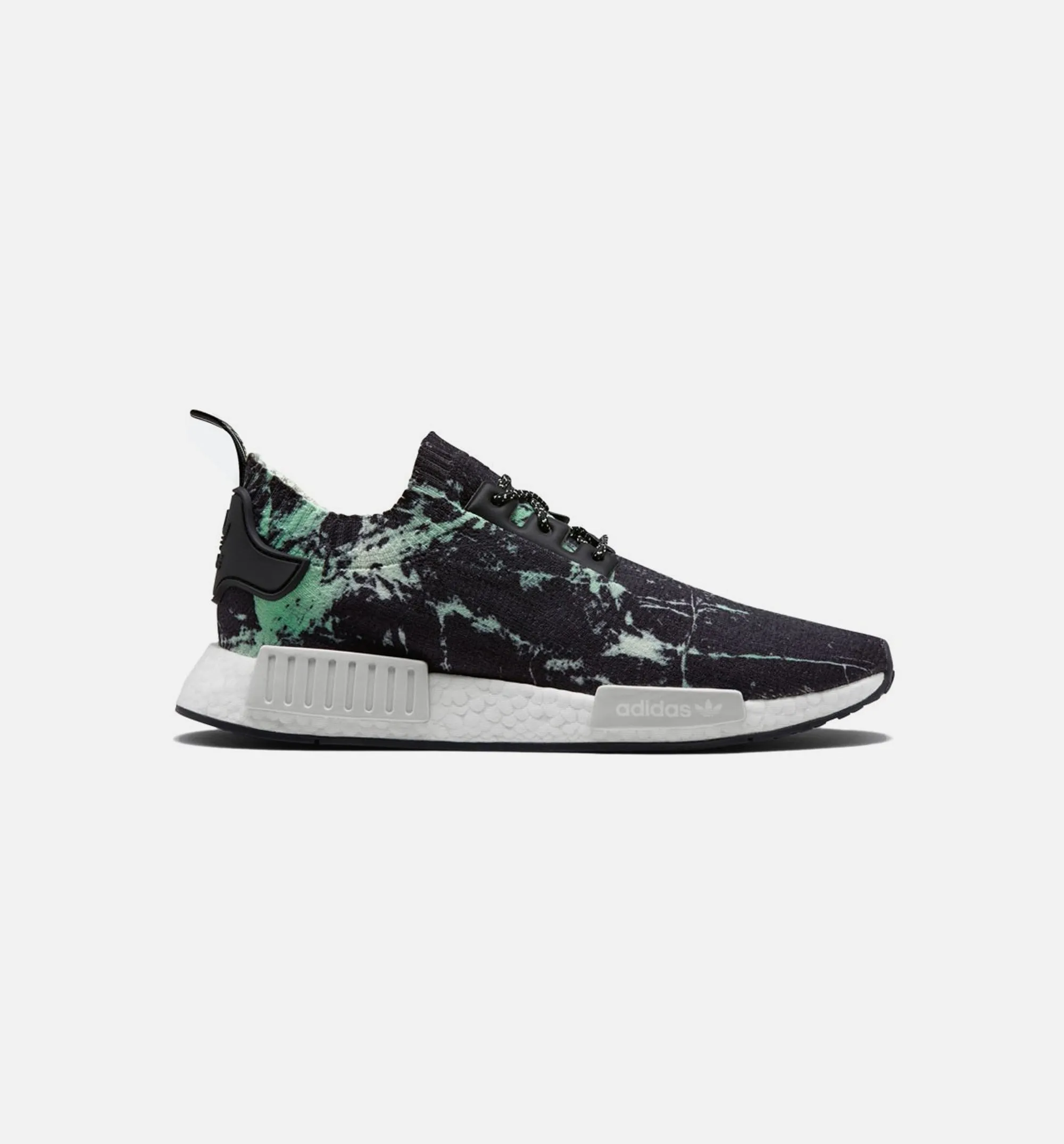 NMD R1 Primeknit Green Marble Mens Shoe - Black/White/Green sold by Nice Kicks Retail