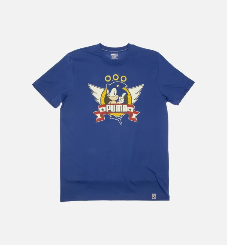 Sonic the Hedgehog X Puma Rs-0 Mens T-Shirt - Blue/Blue made by Puma