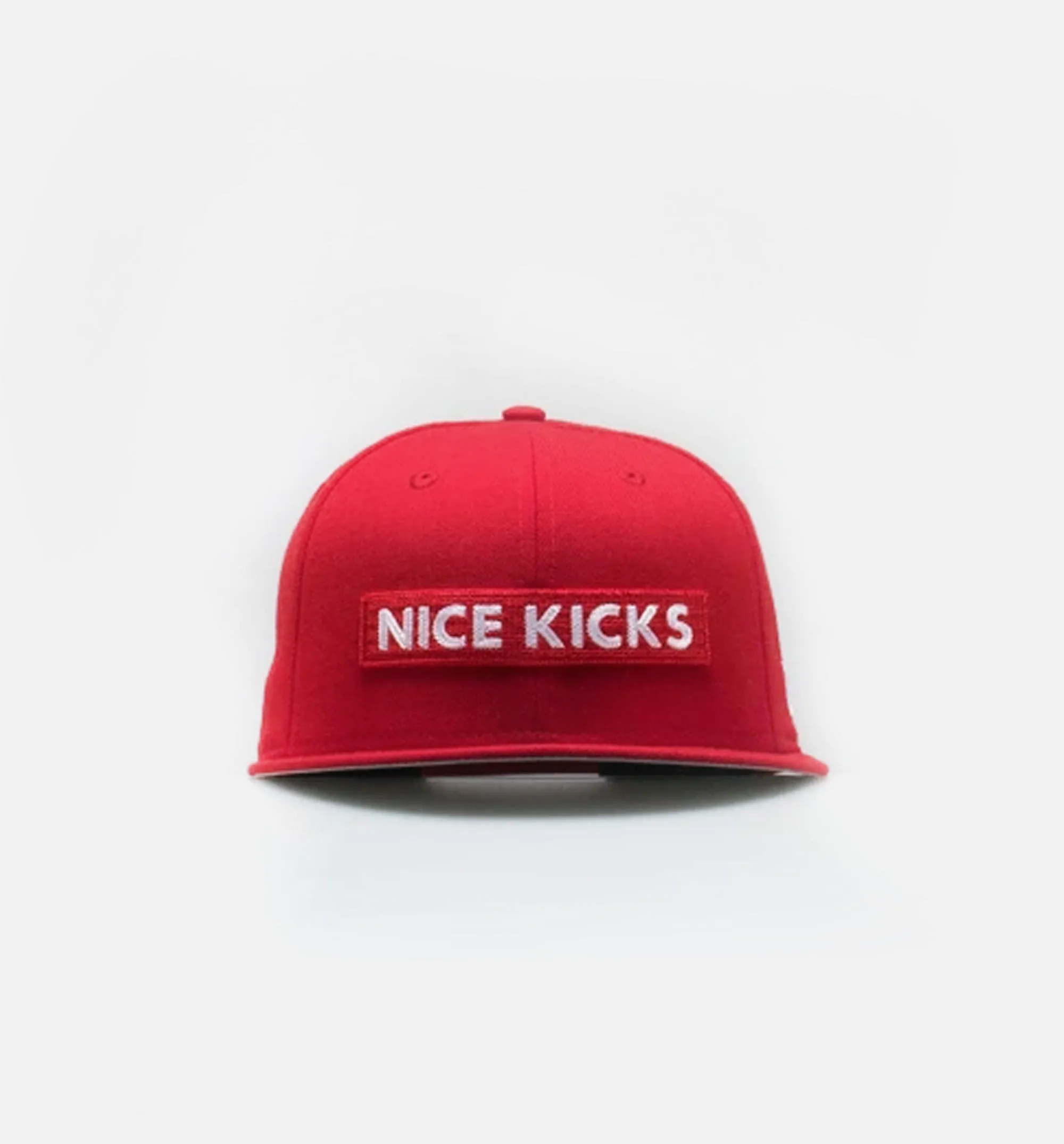 Nice Kicks Box Logo Snapback Hat - Red/White sold by Nice Kicks Retail