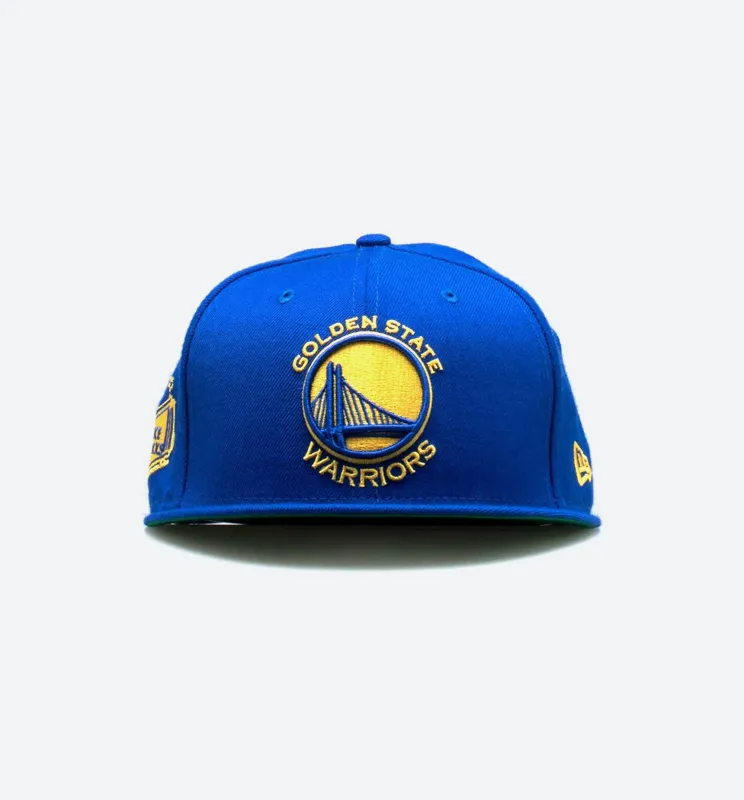 Nice Kicks X New Era Golden State Warriors NBA Fitted Hat - Royal Blue/Yellow/White made by New Era