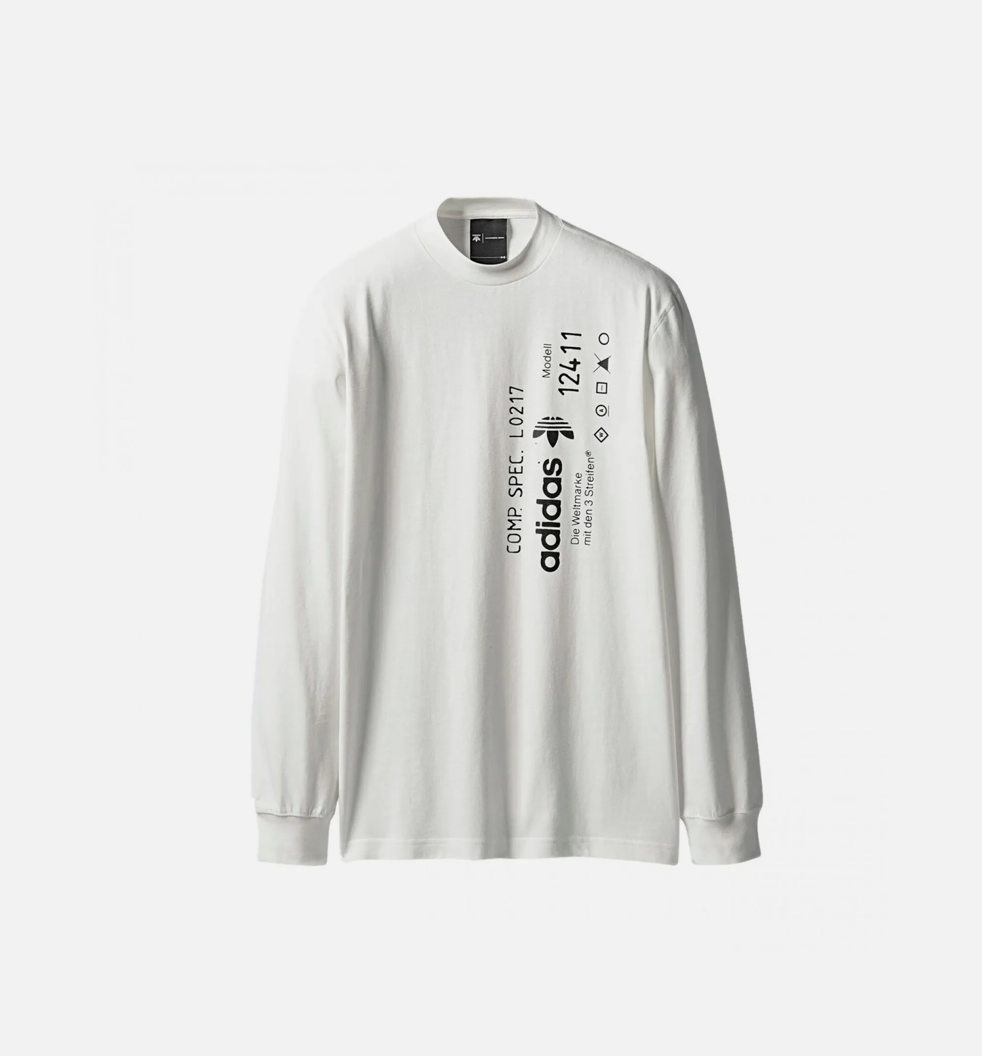 Alexander Wang X adidas Collection AW Graphic Long Sleeve Mens Shirt - White/White sold by Nice Kicks Retail