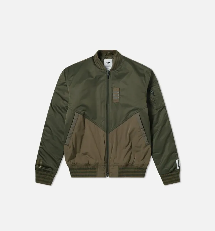 White Mountaineering Collection Mens Flight Jacket - Olive/Olive made by Adidas