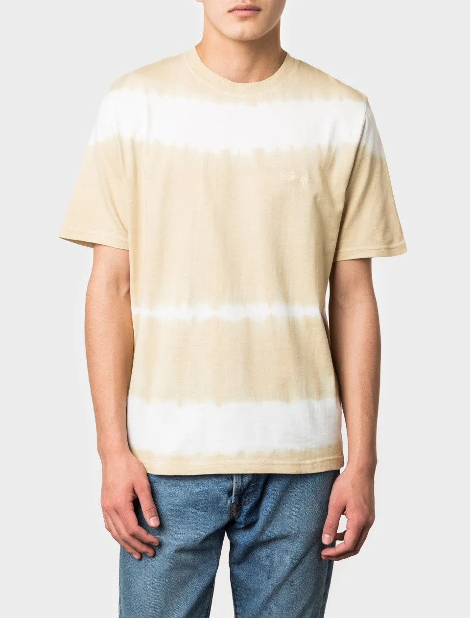 Spray Stripe Tee Mens T-Shirt - Khaki/White sold by Nice Kicks Retail product image thumbnail 2