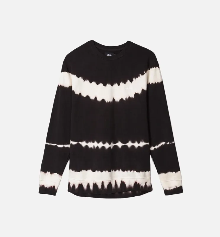 Spray Stripe Crew Mens Crew - Black/White made by Stussy