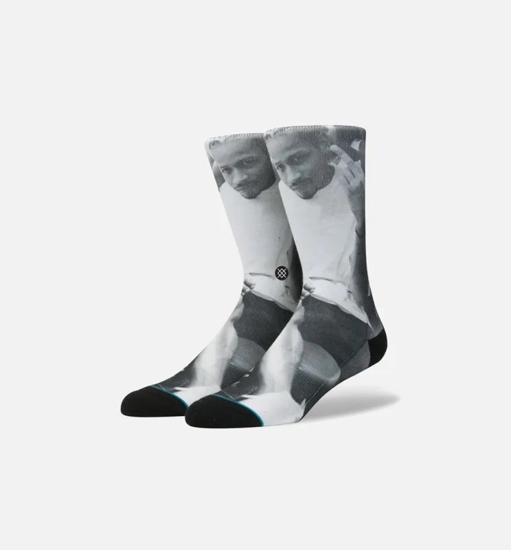 Allen Iverson G.L Braids Socks Men's - Black/White/Grey made by Stance
