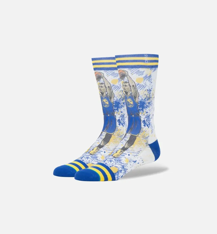 Tf Stephen Curry Classic Crew Socks Men's - Royal Blue/Yellow sold by Nice Kicks Retail