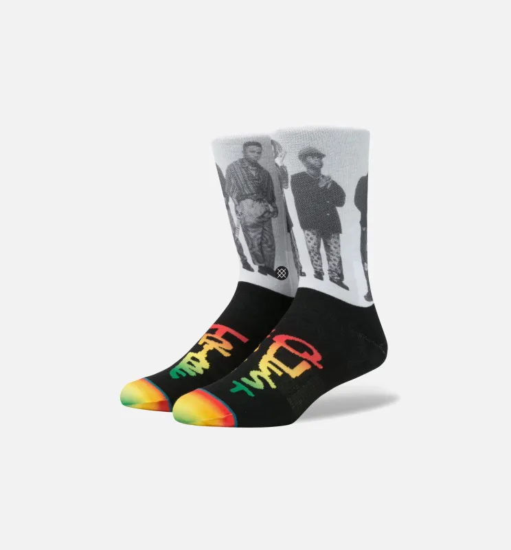 A.T.C.Q. Socks Men's - White/Black made by Stance