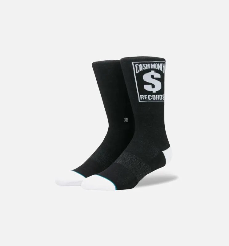 Cash Money Records Crew Socks Men's - Black/White made by Stance