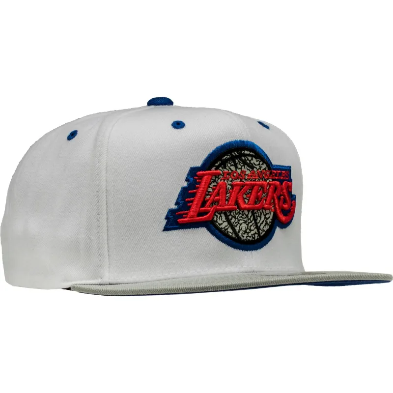 Los Angeles Lakers NBA 88 Snapback Men's Hat - White/Red made by Nice Kicks Retail