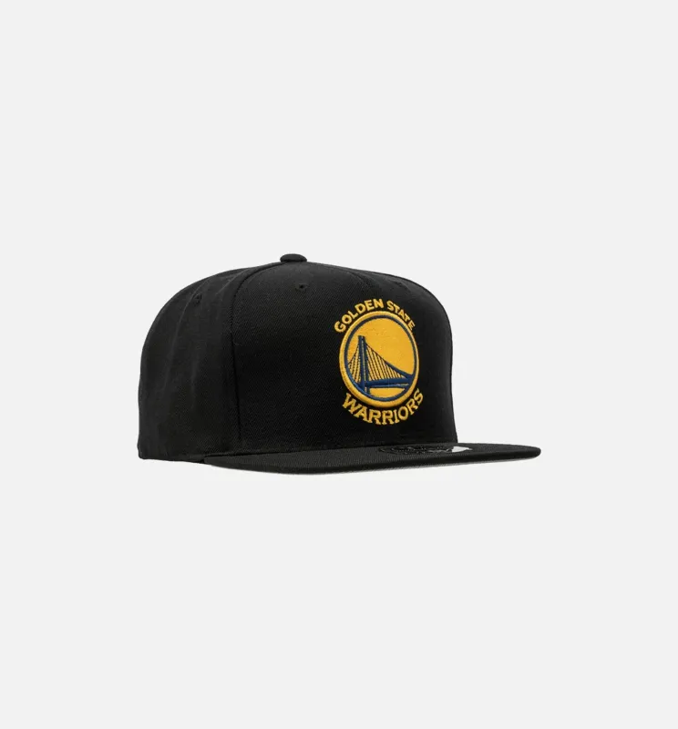 Golden State Warriors NBA High Crown Fitted Hat Men's - Black/Yellow made by Nice Kicks Retail