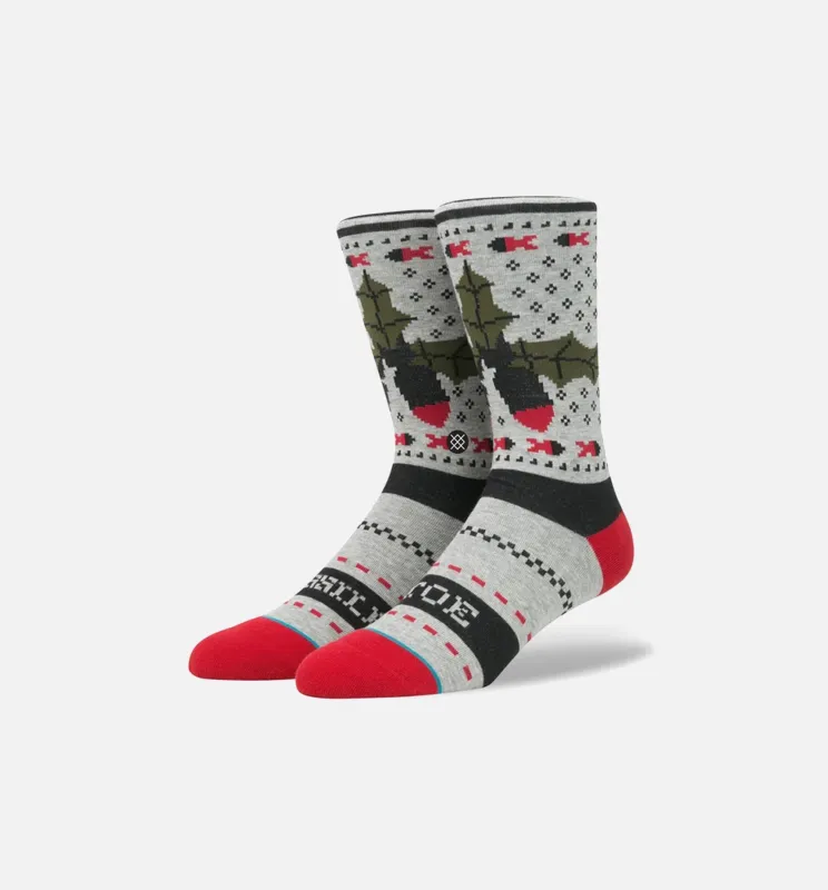 Missle Toe Crew Socks - Grey made by Stance