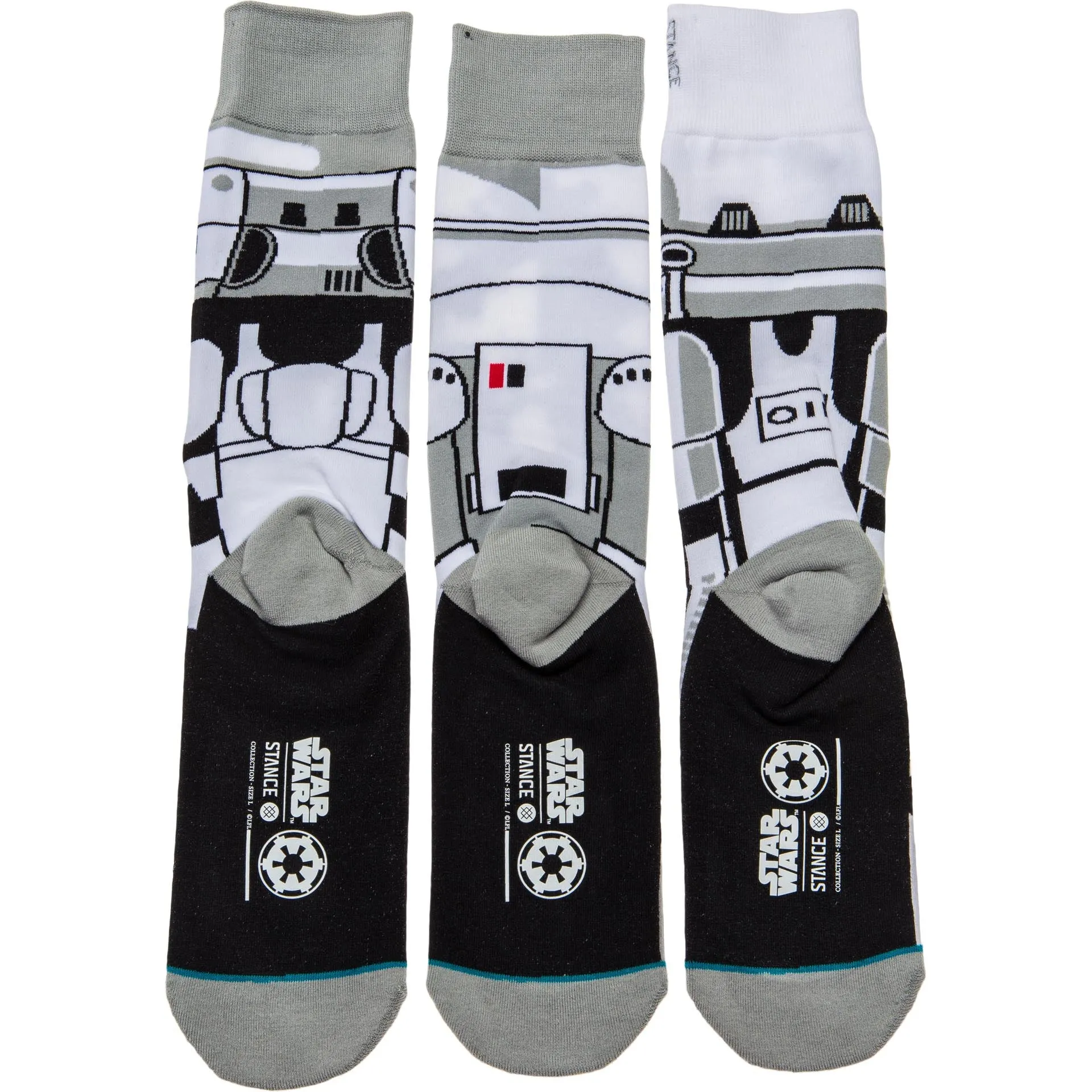 Star Wars Trooper Crew Socks - Grey sold by Nice Kicks Retail product image thumbnail 2